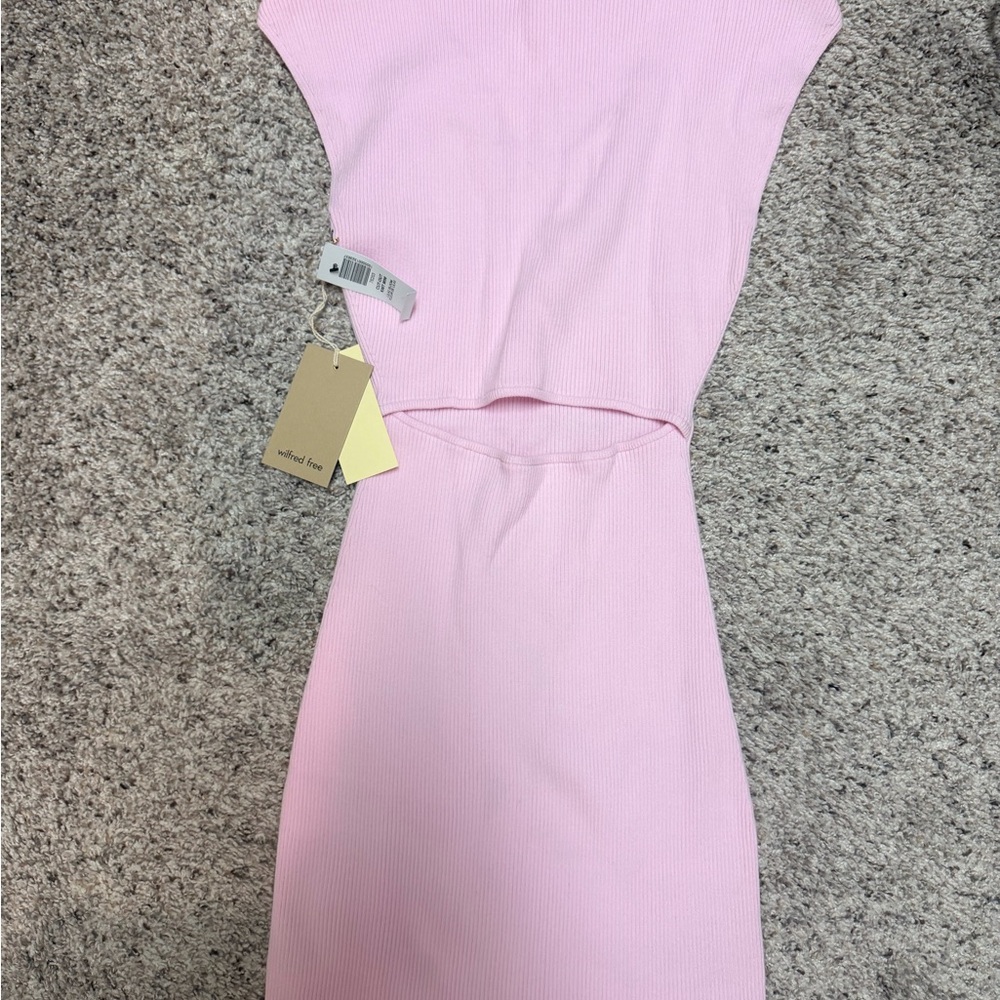 NWT Aritzia Soft Pink cutout Dress xs